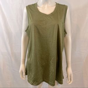 Army Green Sleeveless Top